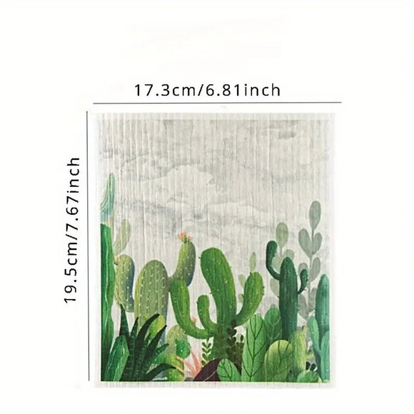 NEW Set of 3 Swedish Dishcloths, Cactus, Lavender, Plant - Reusable, Sustainable - Picture 4 of 6